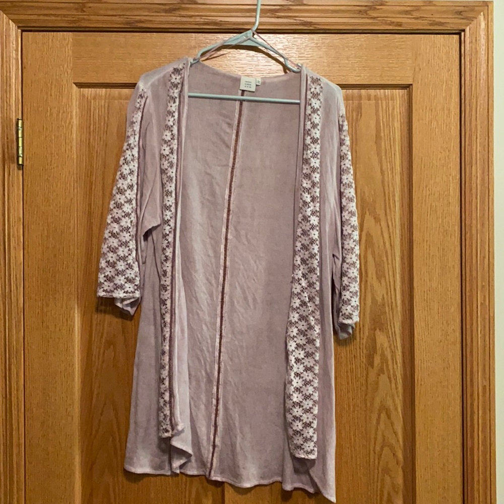 Purple cardigan